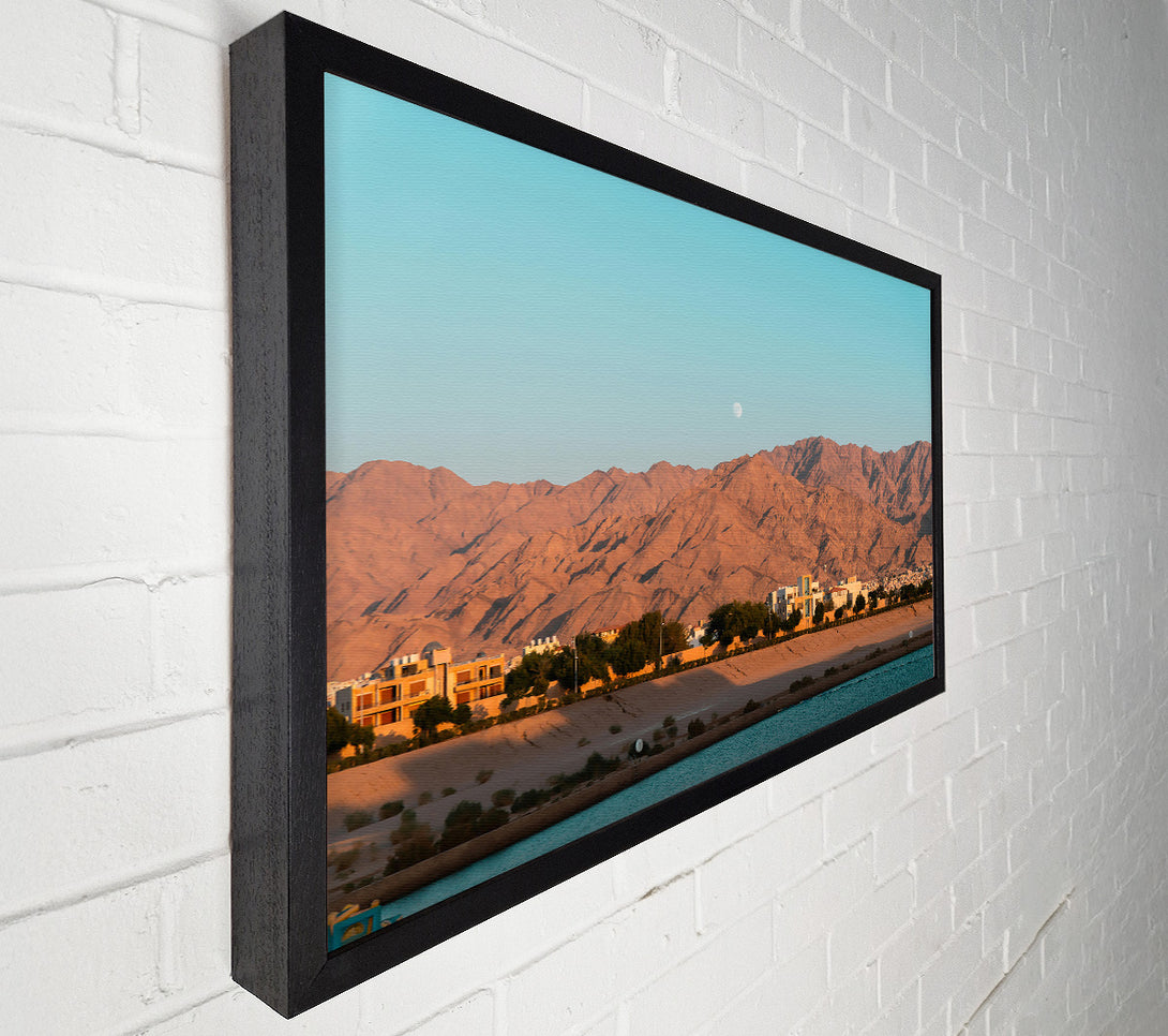  A Canvas Print of Golden Desert Moon Canvas Print