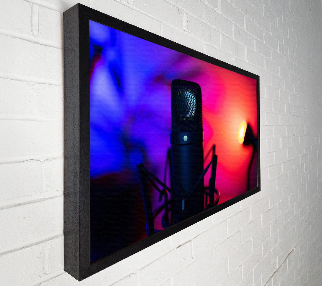  A Canvas Print of Red Mic Glow Canvas Print