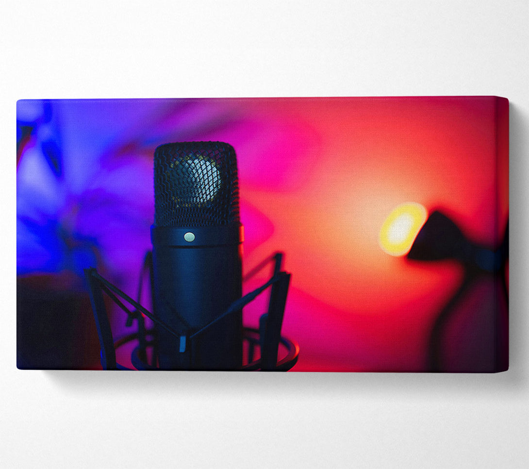 A Canvas Print of Red Mic Glow Canvas Print