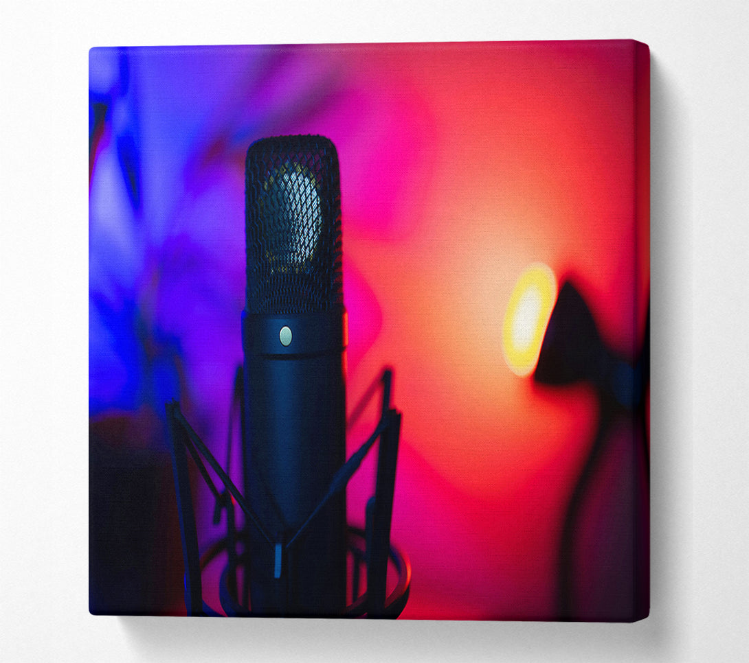  A Canvas Print of Red Mic Glow Canvas Print