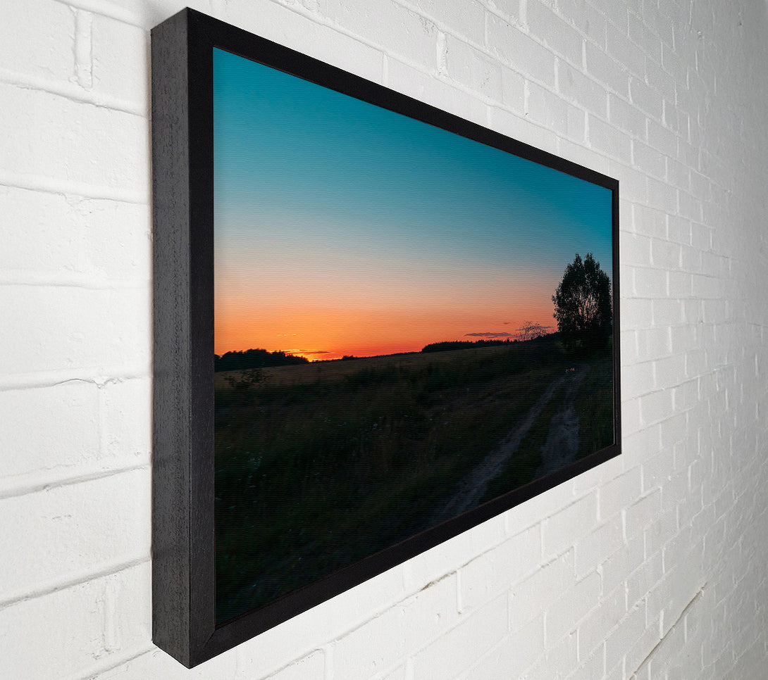  A Canvas Print of Pink Dusk Silhouette Canvas Print
