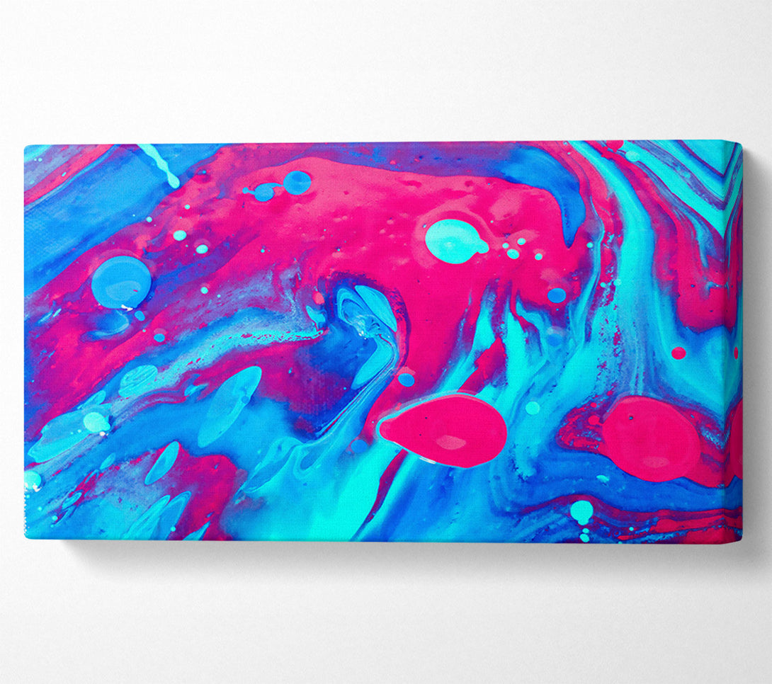  A Canvas Print of Pink And Blue Swirls Canvas Print