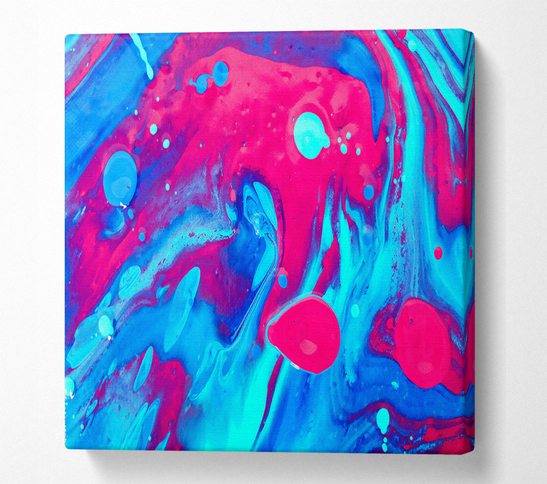  A Canvas Print of Pink And Blue Swirls Canvas Print