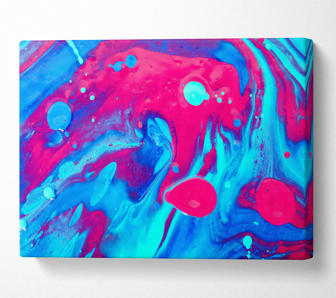  A Canvas Print of Pink And Blue Swirls Canvas Print
