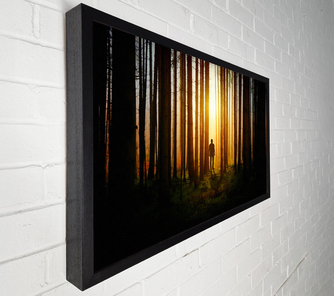  A Canvas Print of Golden Forest Silhouette Canvas Art