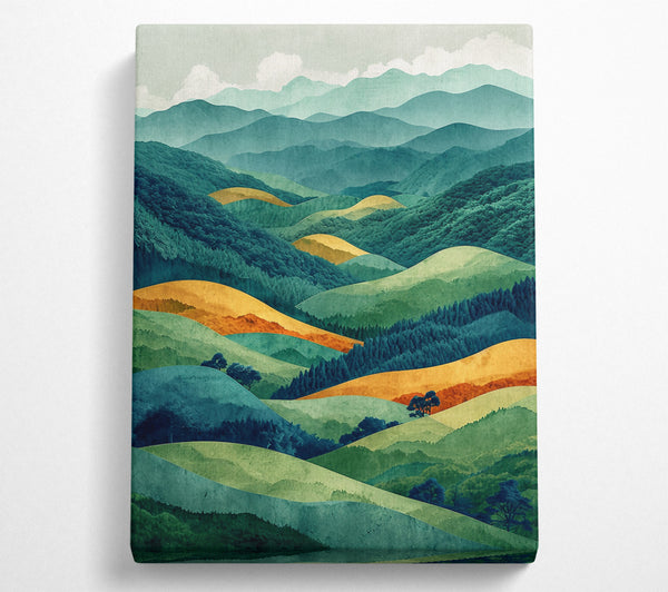  A Canvas Print of Rolling Hills Canvas Wall Art