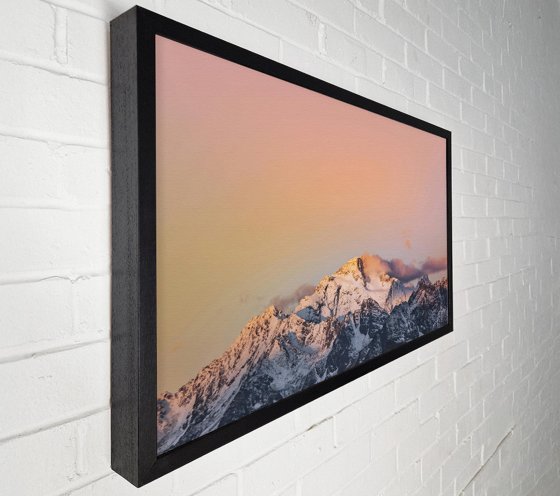  A Canvas Print of Pink Sky Mountain Peaks Canvas Art
