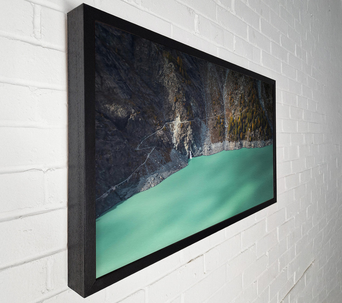  A Canvas Print of Teal Mountain Lake Canvas Art