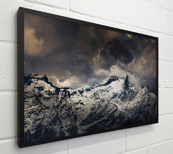 Gray Peaks Under Clouds
