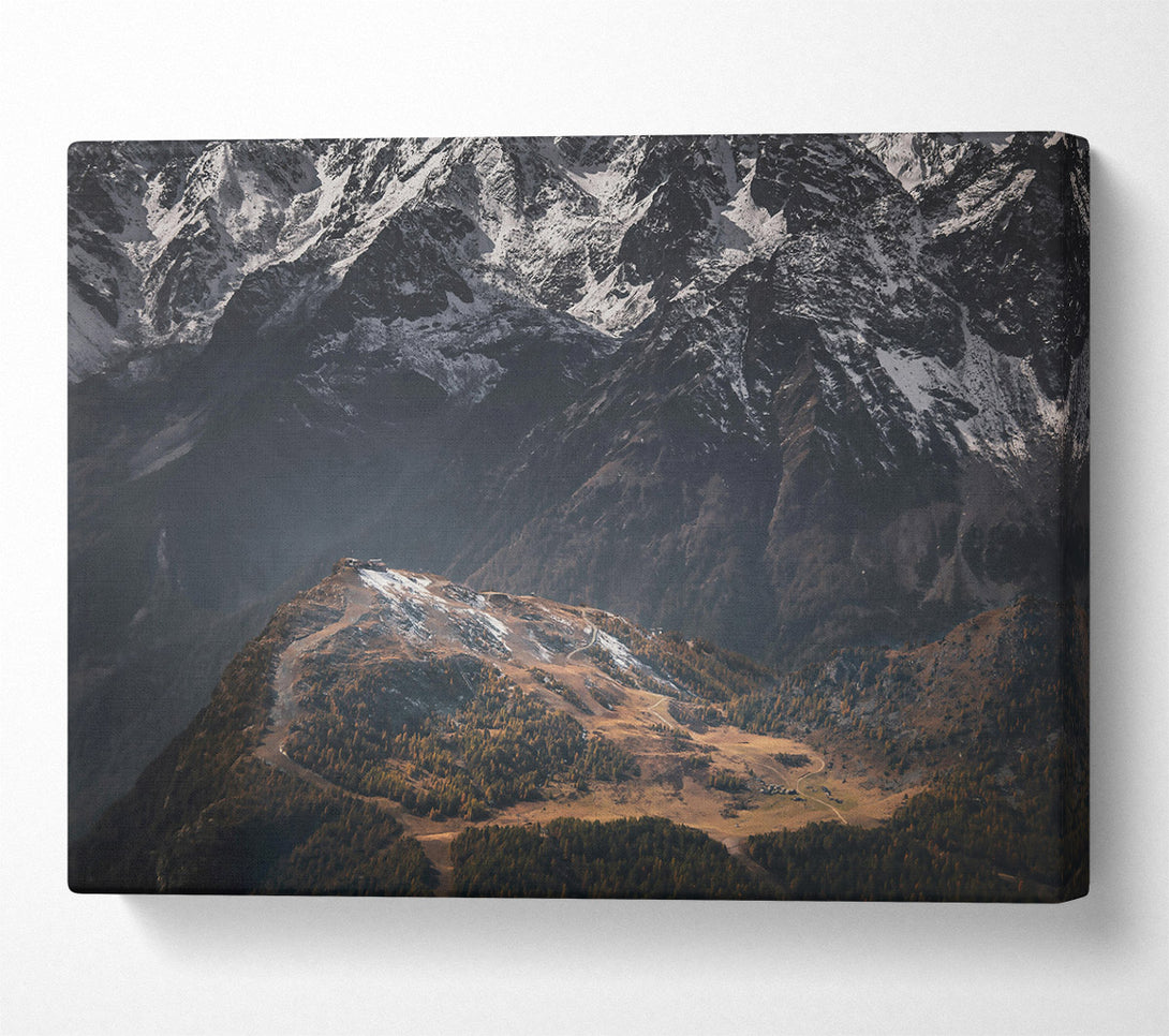  A Canvas Print of Golden Mountain Peak Canvas Print