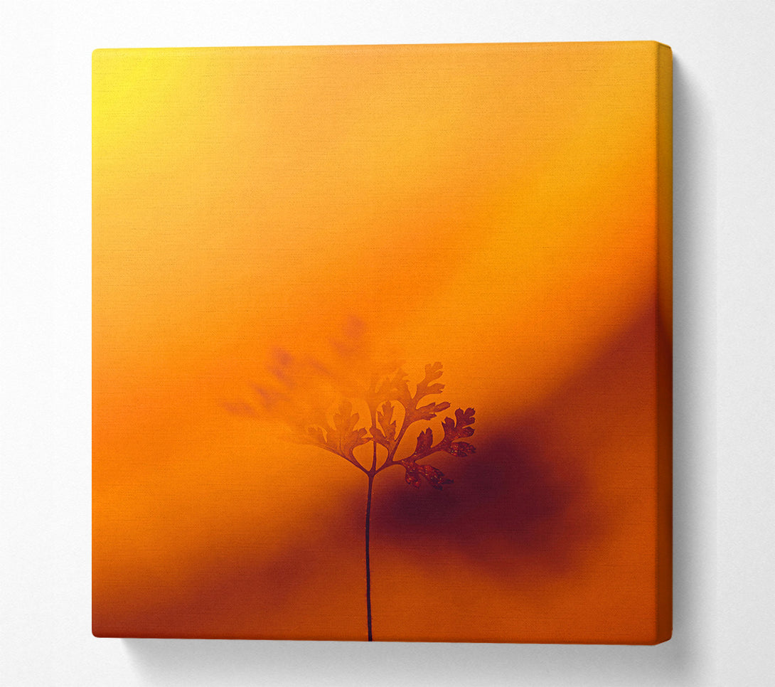  A Canvas Print of Golden Silhouette Stem Canvas Wall Art