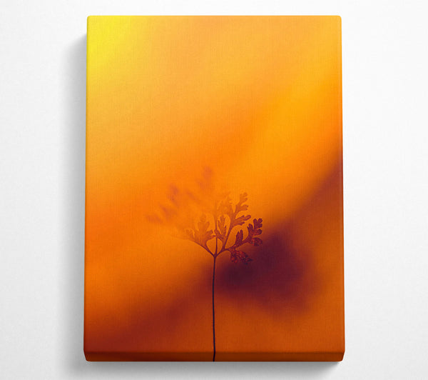  A Canvas Print of Golden Silhouette Stem Canvas Wall Art