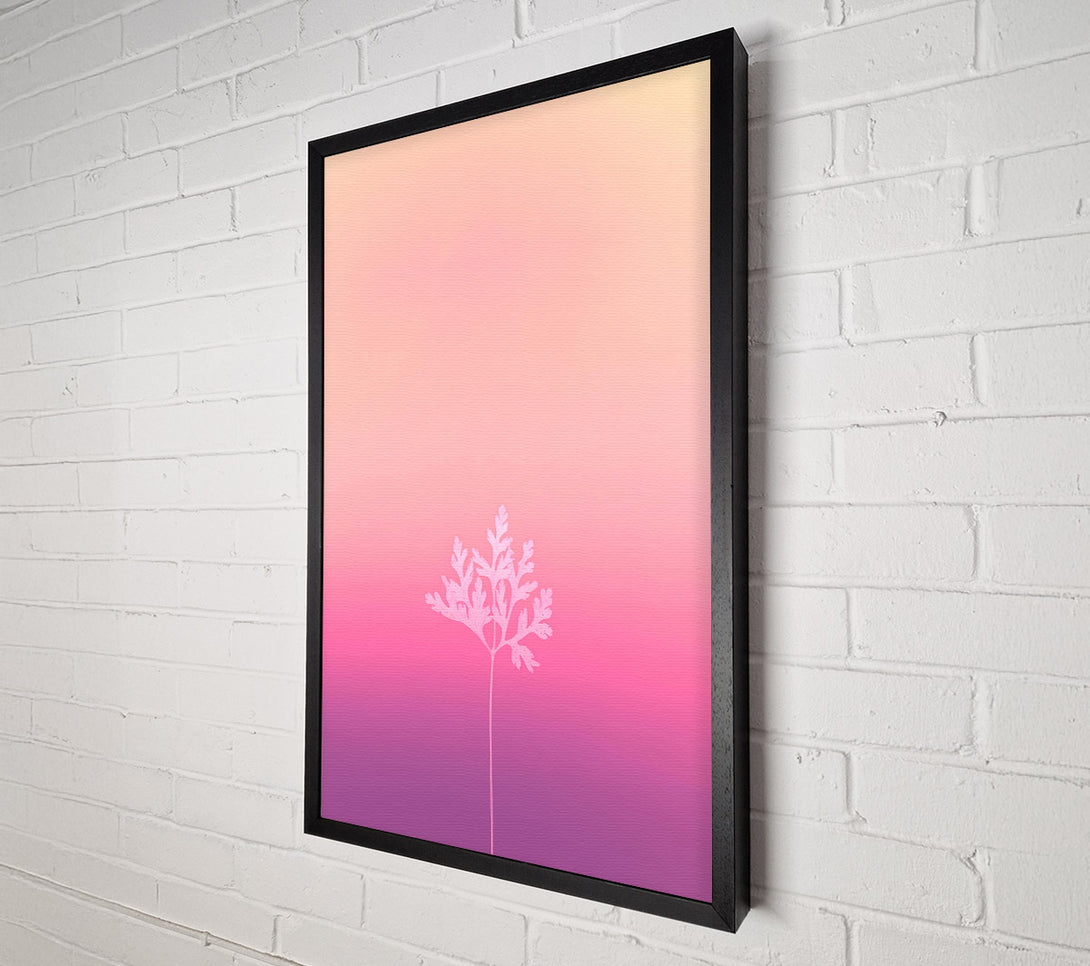  A Canvas Print of Pink Branch Silhouette Canvas Print