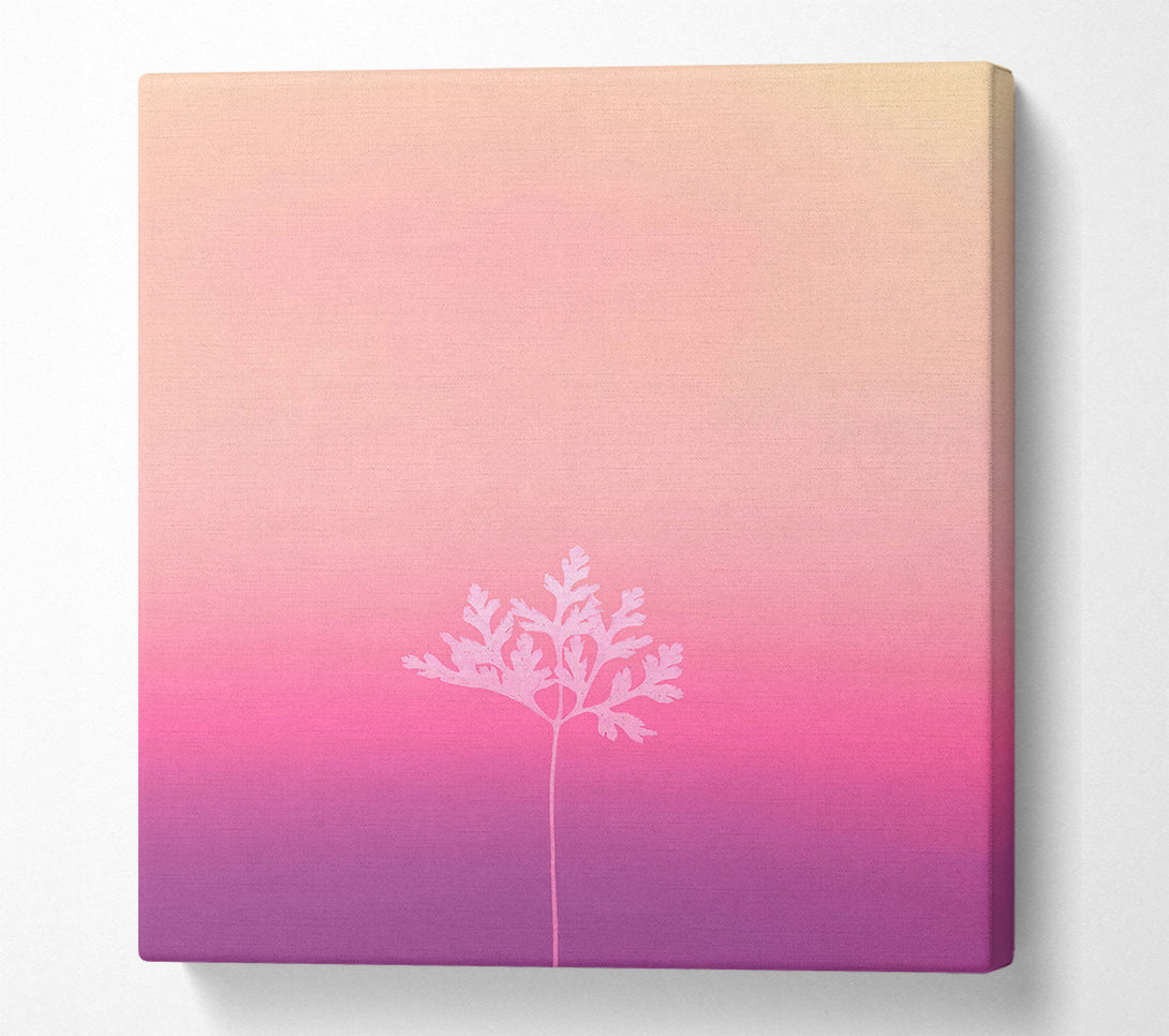  A Canvas Print of Pink Branch Silhouette Canvas Print