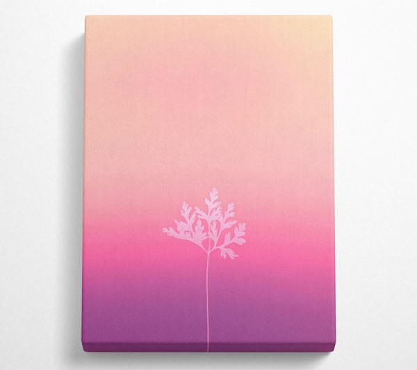  A Canvas Print of Pink Branch Silhouette Canvas Print