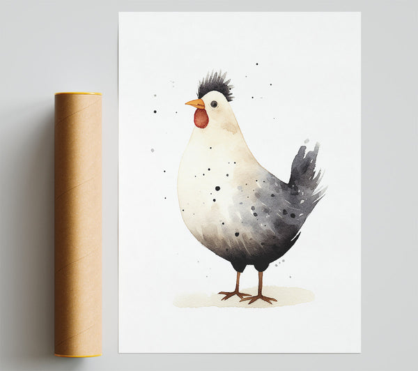 Rooster Stare Print