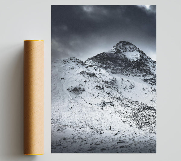 Grey Mountain Solitude Giclee Print