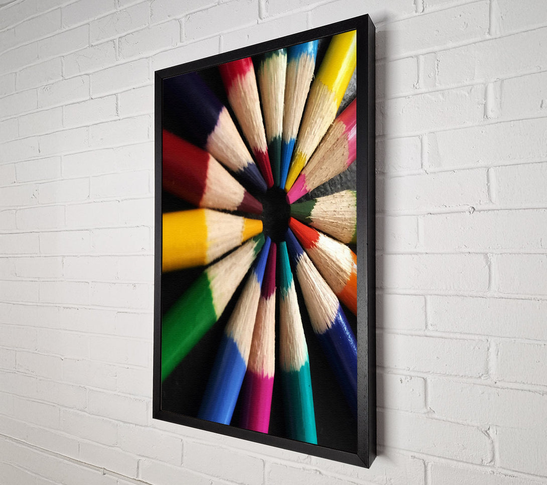  A Canvas Print of Blue Pencil Circle Canvas Art