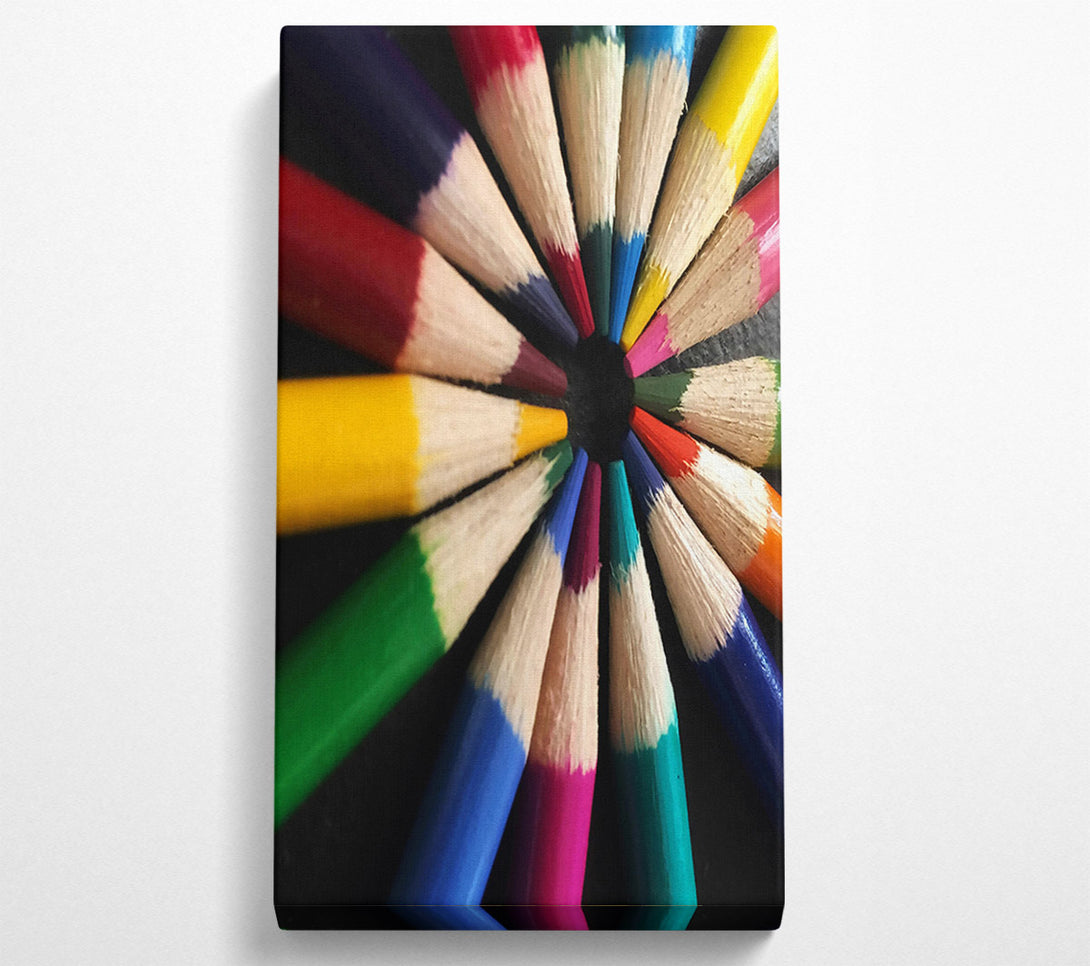  A Canvas Print of Blue Pencil Circle Canvas Art