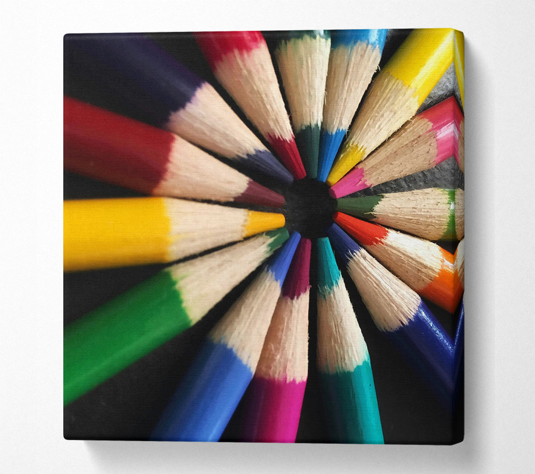 A Canvas Print of Blue Pencil Circle Canvas Art