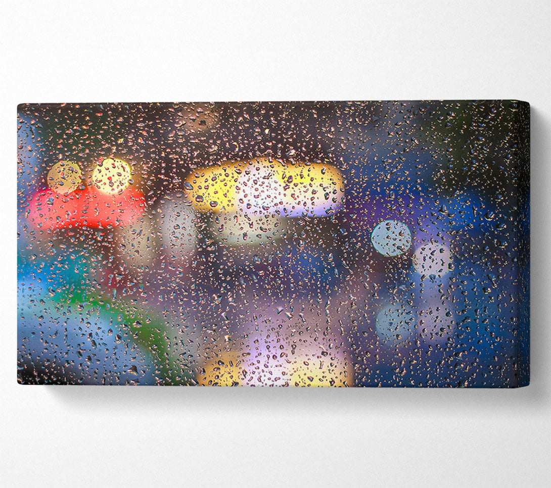 A Canvas Print of Rainy Blue Reflections Canvas Wall Art