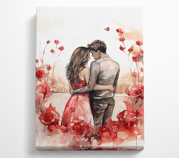  A Canvas Print of Roses And Hugs Canvas Wall Art