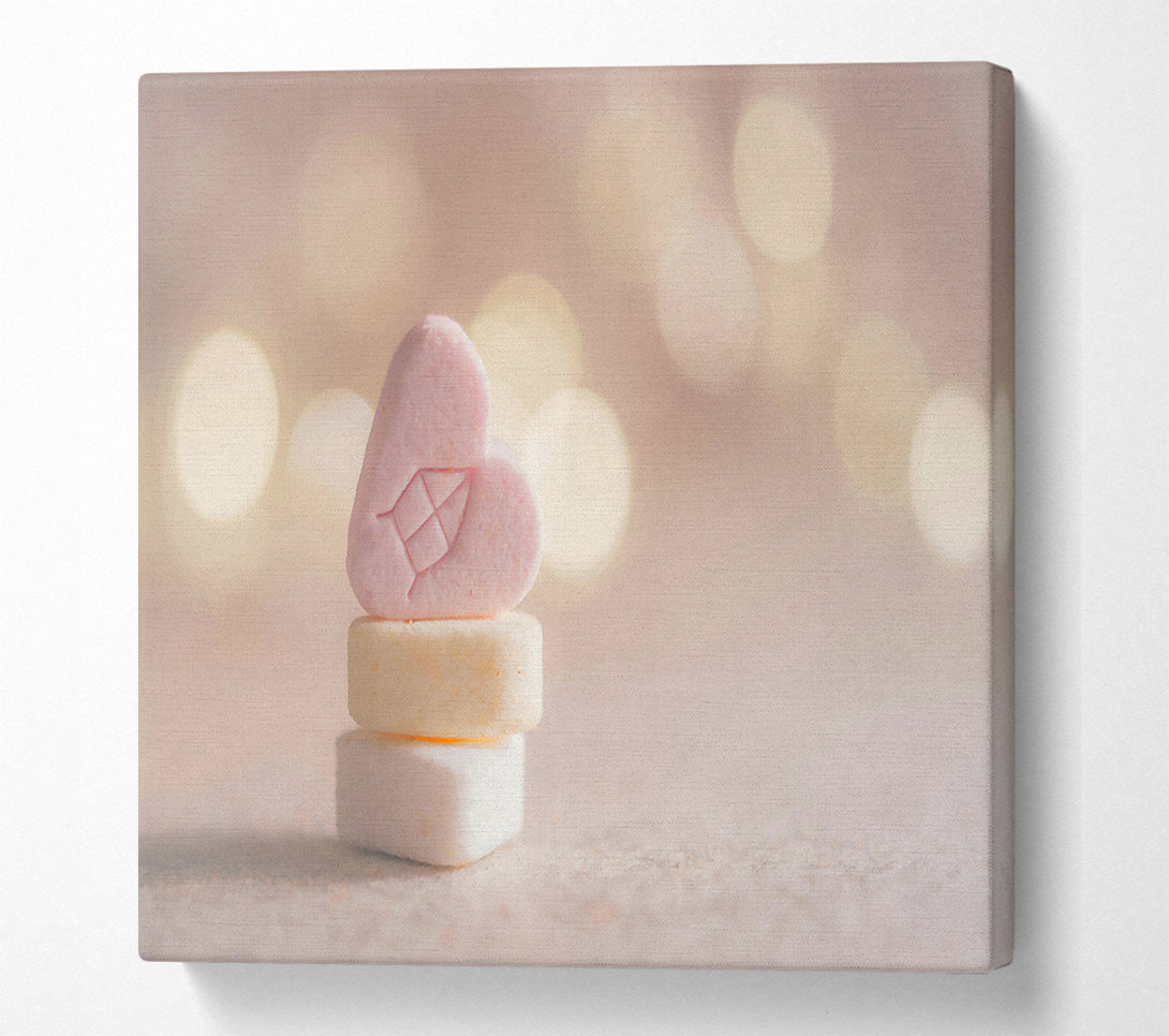  A Canvas Print of Pink Heart Stack Canvas Print