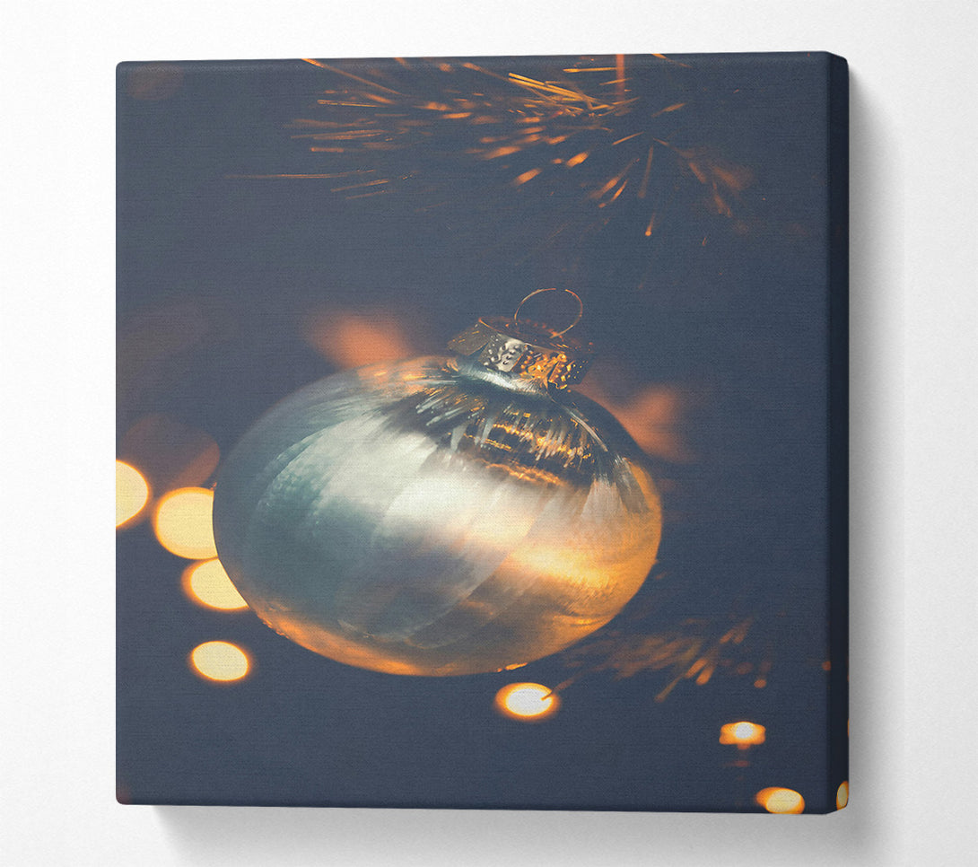  A Canvas Print of Silver Ornament Glow Canvas Art