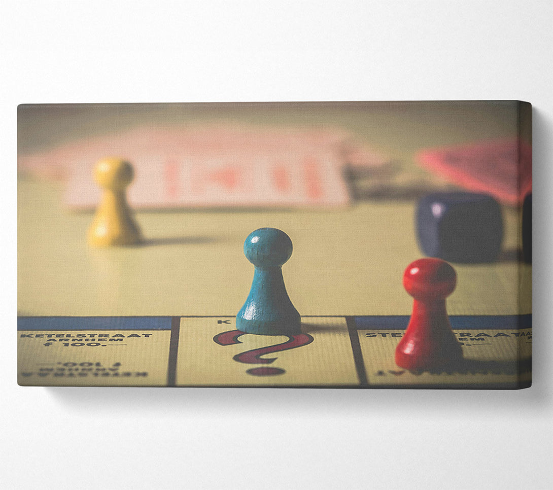  A Canvas Print of Blue Chance Question Canvas Art