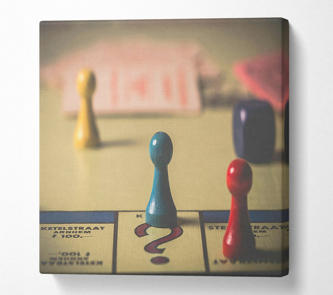  A Canvas Print of Blue Chance Question Canvas Art