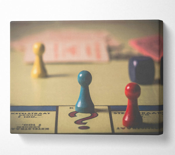  A Canvas Print of Blue Chance Question Canvas Art
