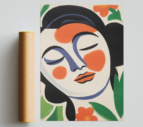 Rosey Face Girl Print
