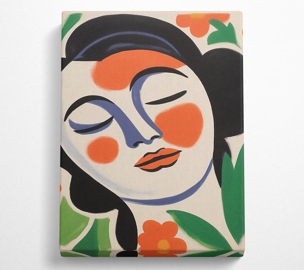  A Canvas Print of Rosey Face Girl Canvas Wall Art