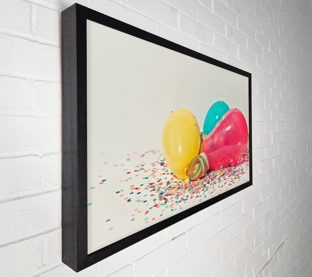 A Canvas Print of Pink Balloons And Confetti Canvas Art