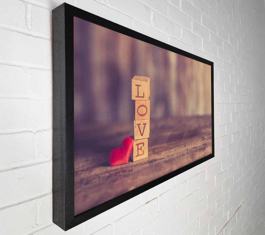  A Canvas Print of Warm Wooden Love Canvas Print