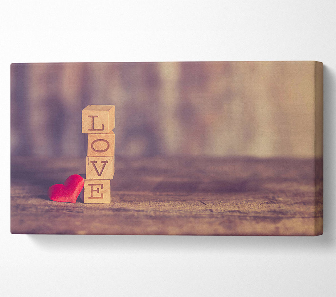  A Canvas Print of Warm Wooden Love Canvas Print