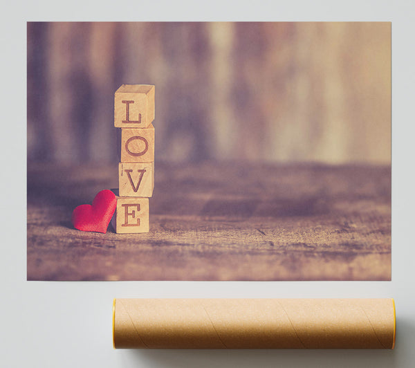 Warm Wooden Love Poster