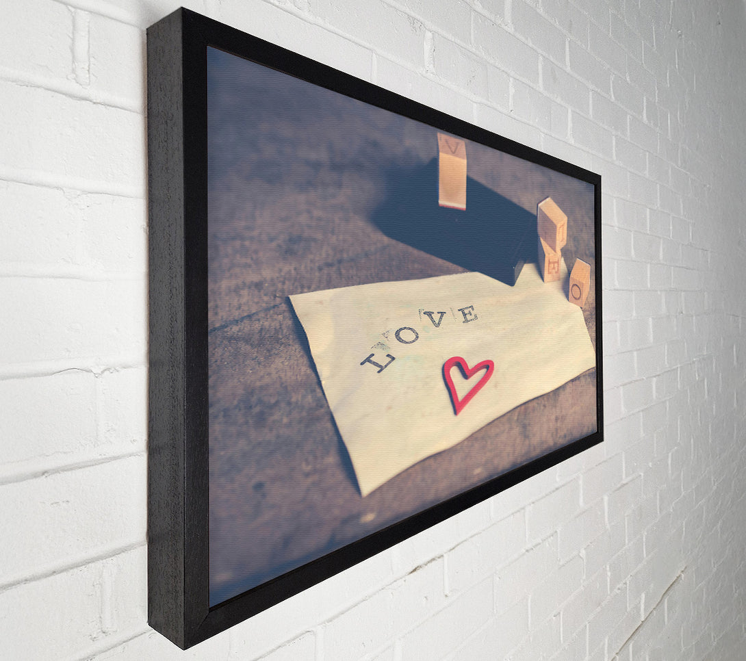  A Canvas Print of Red Love Letter Canvas Wall Art
