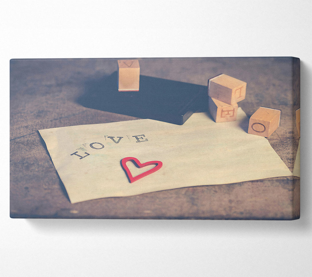  A Canvas Print of Red Love Letter Canvas Wall Art