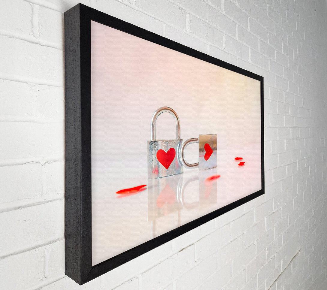  A Canvas Print of Red Heart Lockdowns Canvas Wall Art