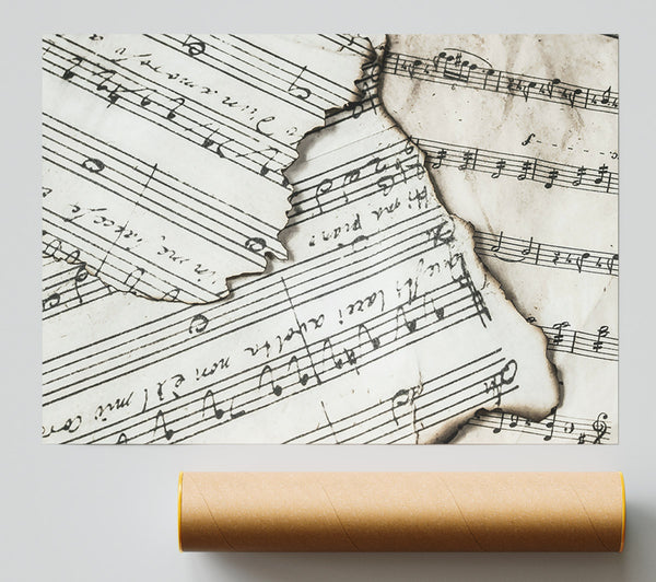 Ivory Tattered Notes Poster