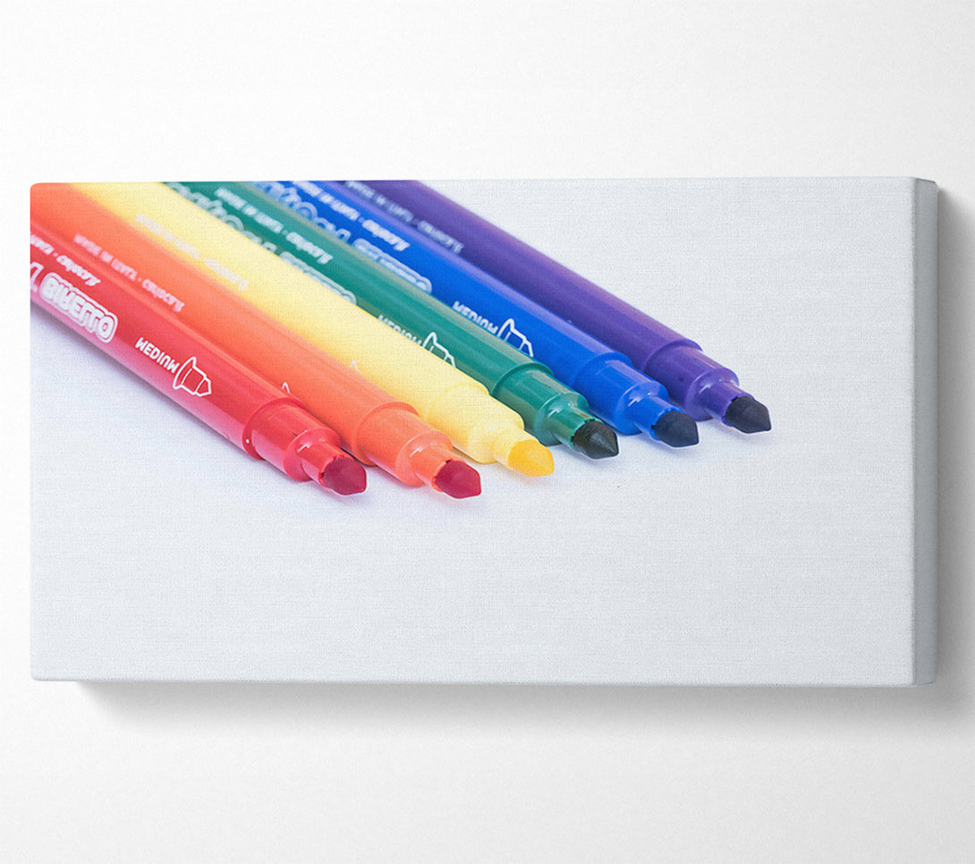  A Canvas Print of Red Rainbow Hues Canvas Print