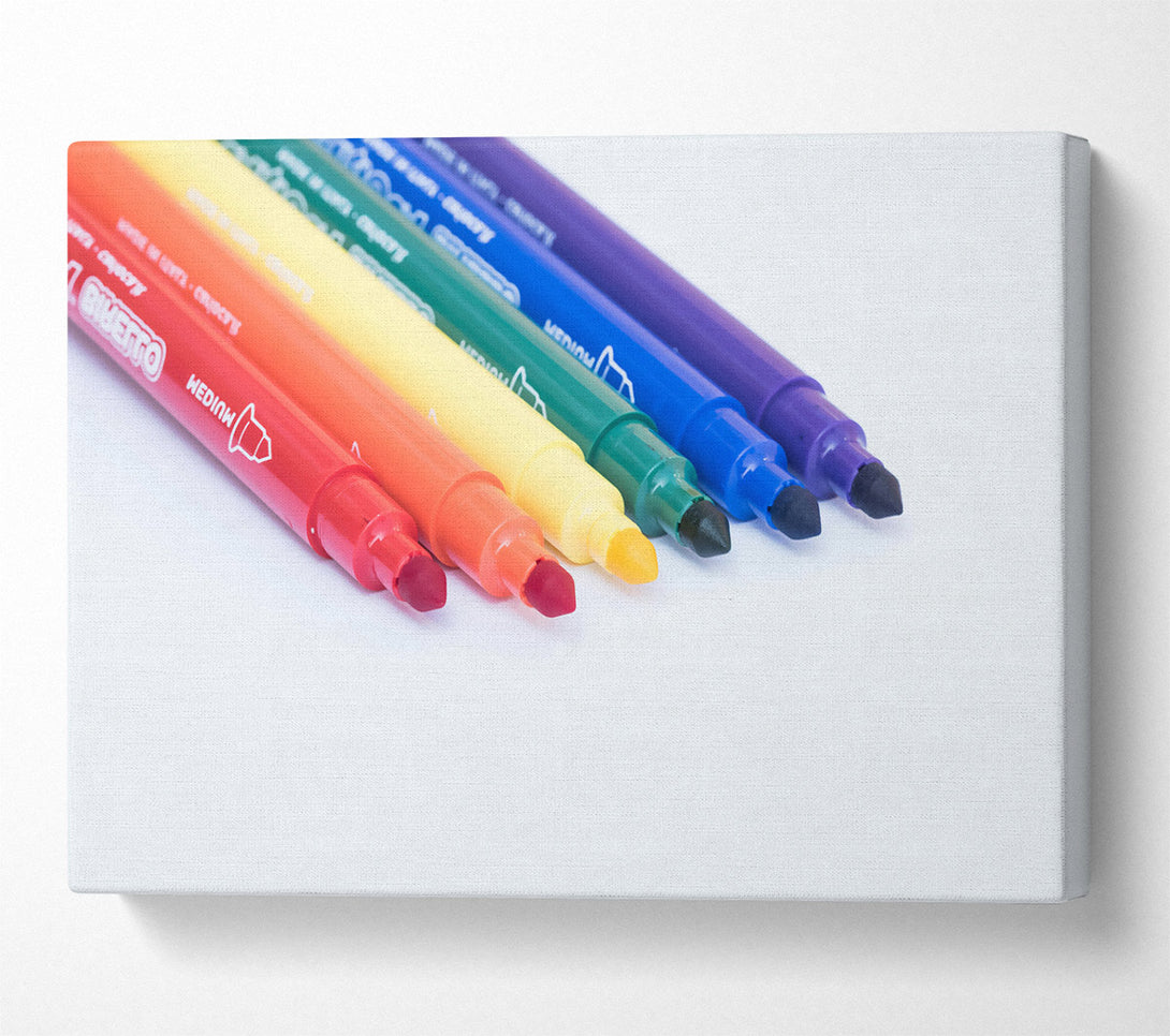  A Canvas Print of Red Rainbow Hues Canvas Print