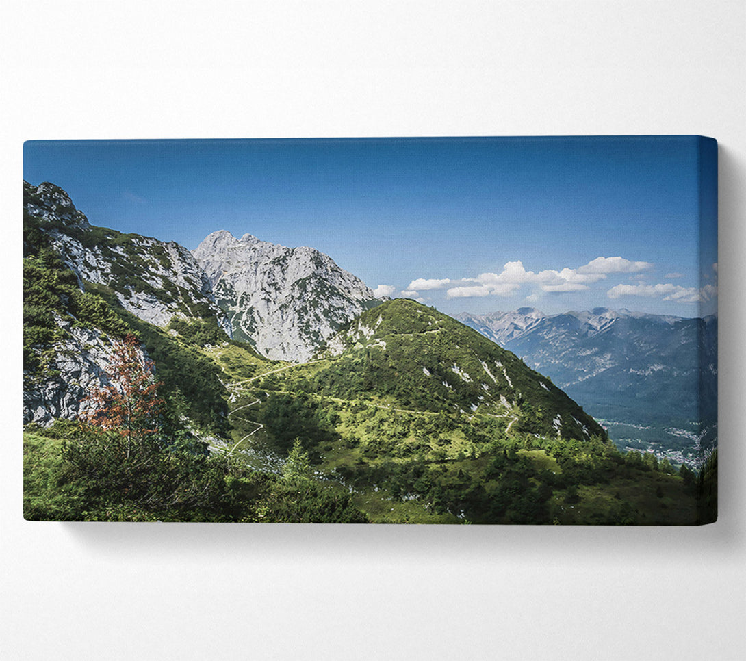  A Canvas Print of Green Mountain Valley Canvas Wall Art