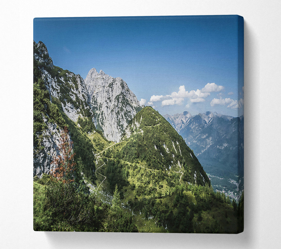  A Canvas Print of Green Mountain Valley Canvas Wall Art