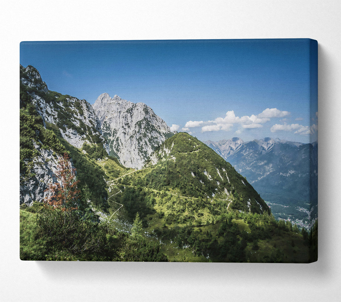  A Canvas Print of Green Mountain Valley Canvas Wall Art