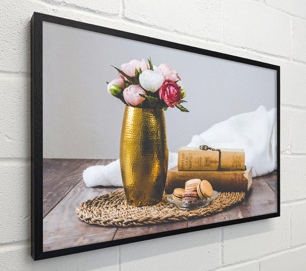Gold Vase And Flowers