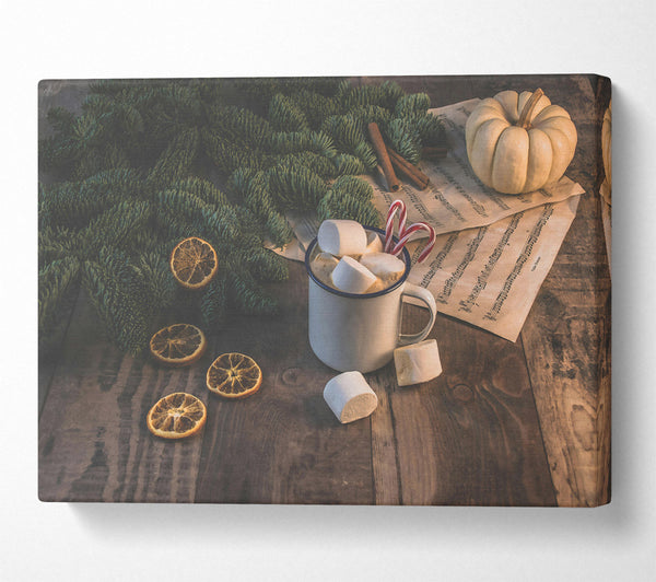  A Canvas Print of Brown Cocoa Comfort Canvas Wall Art
