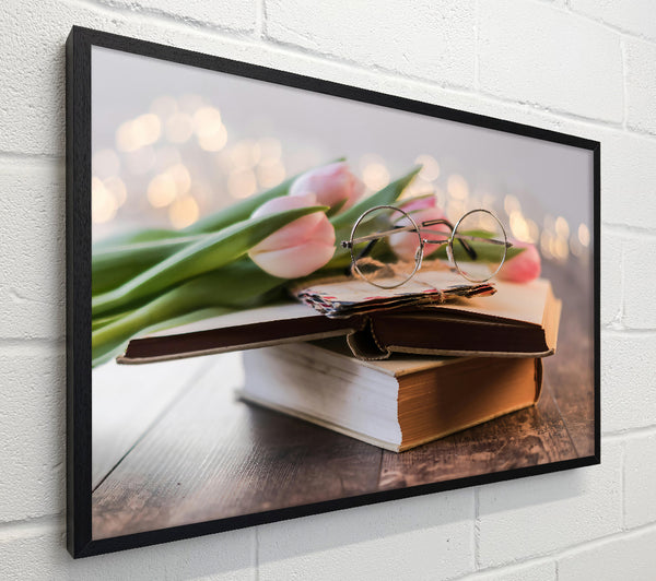 Pink Tulips & Glasses