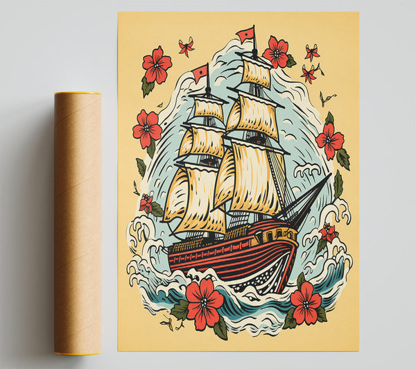 Sailing Out To Sea Giclee Print